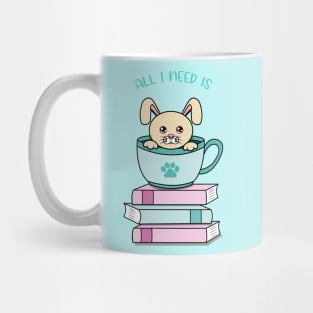 All i need is coffee books and my rabbit Mug